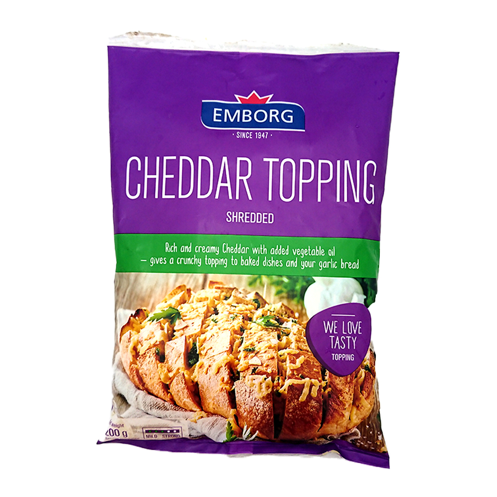 EMBORG CHEDDAR TOPPING 200G