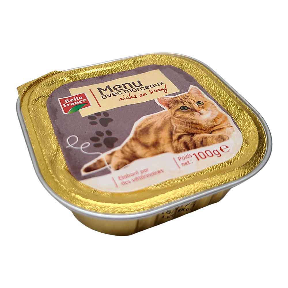 BELLE FRANCE CHAT BOEUF BF 100G