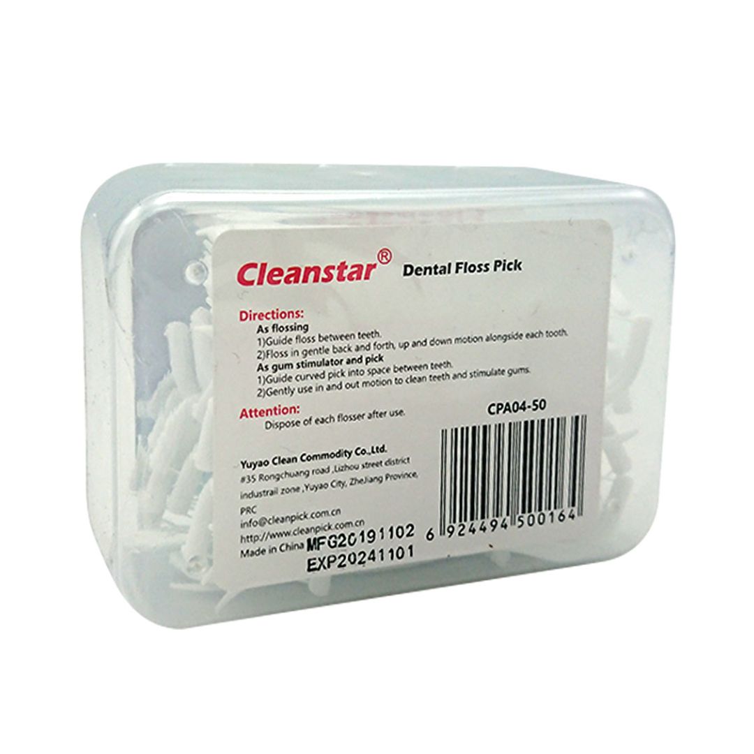 CLEAN STAR DENTAL FLOSS PICK 50PICKS