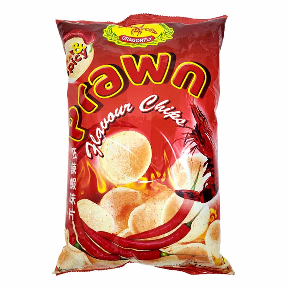 PRAWN CRACKER DRAGONFLY HOT SPICY 120G