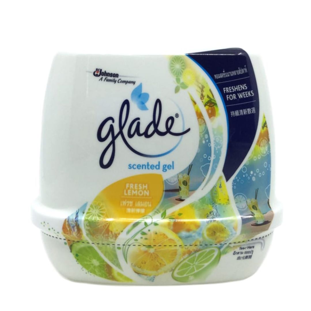 GLADE SCENTED GEL FRESH LEMON 180GM