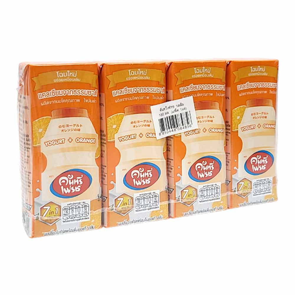 COUNTRY FRESH YOGURT ORANGE 180MLX4