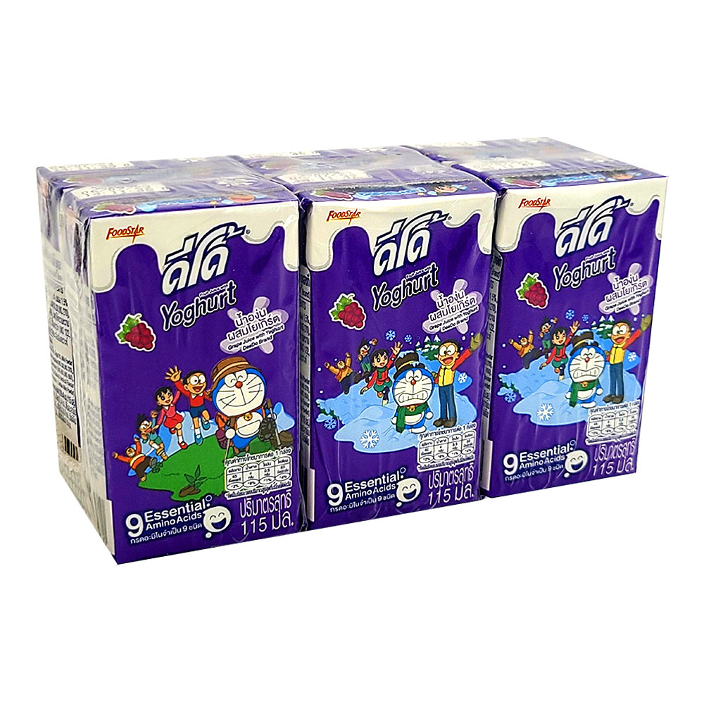 Deedo Fruit Juice With Yoghurt Grape 115ml x 6