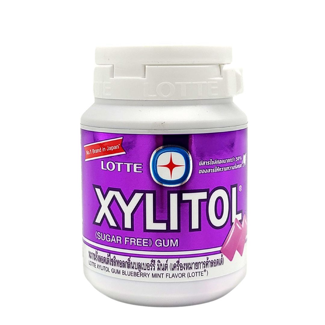 LOTTE XYLITOL Gum Blueberry Mint Sugar Free 58g