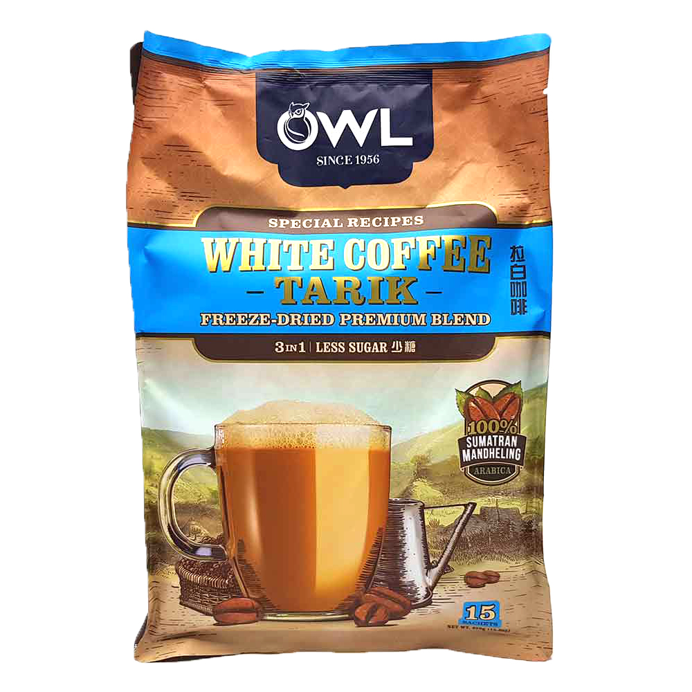 OWL WHITE COFFEE 3 IN 1 LESS SUGER 450G