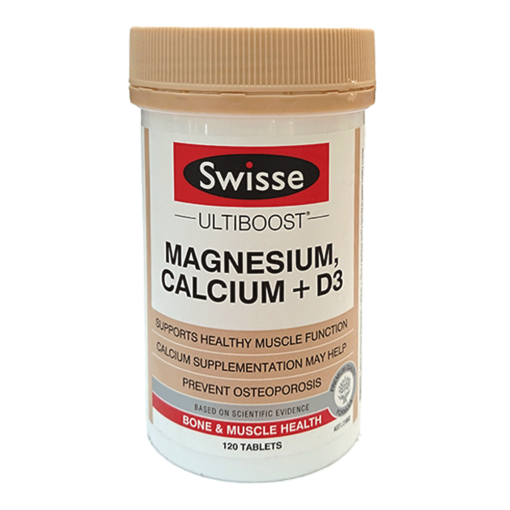 SWISSE MAGNESIUM CALCIUM D3 120TABLETS