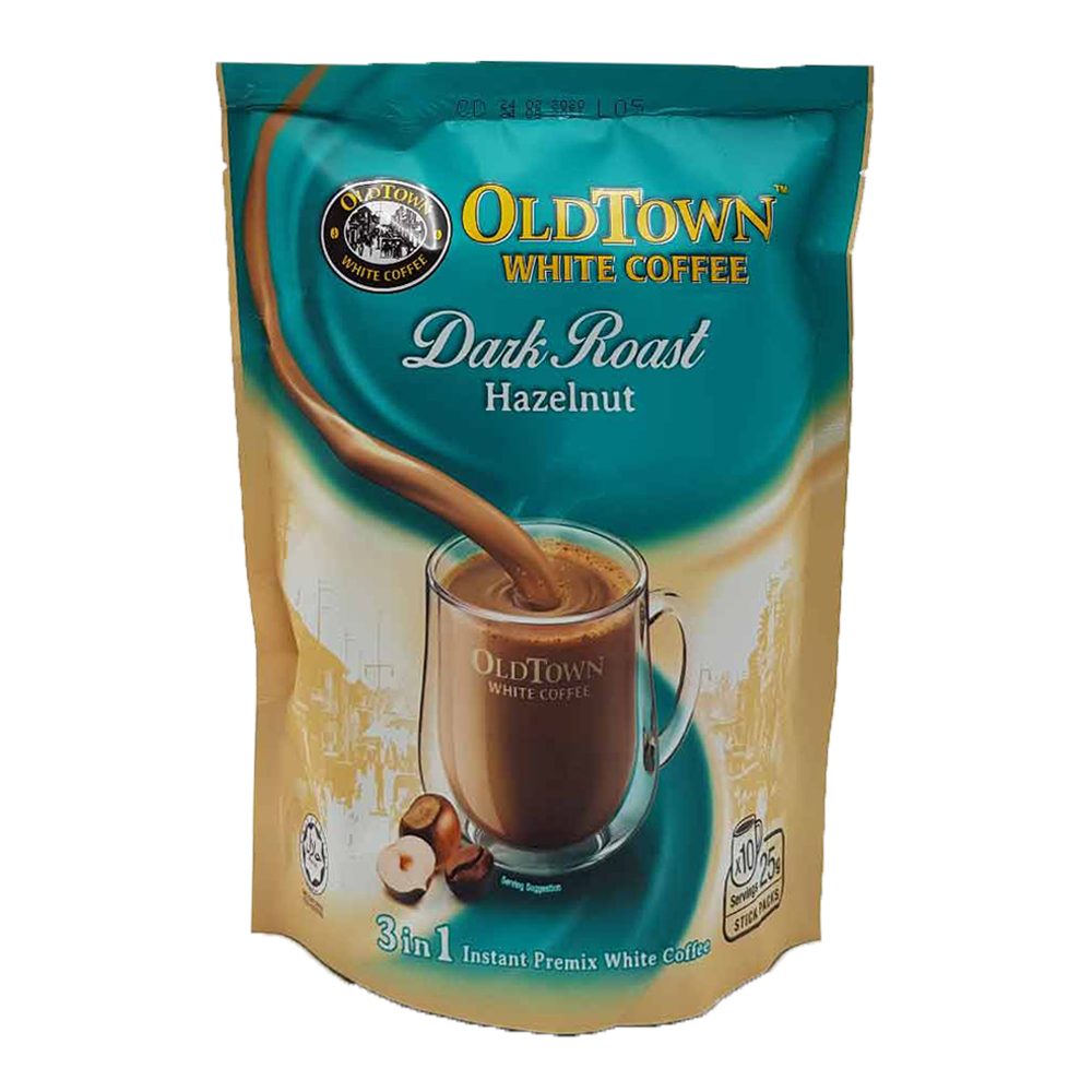 OLD TOWN COFFEE 3 IN 1 DARK ROAST HAZELNUT 25Gx10