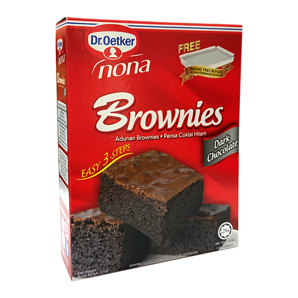 DR.OETKER NONA BROWNIES DARK CHOCOLATE 510G